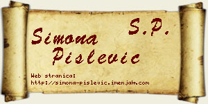 Simona Pislević vizit kartica
